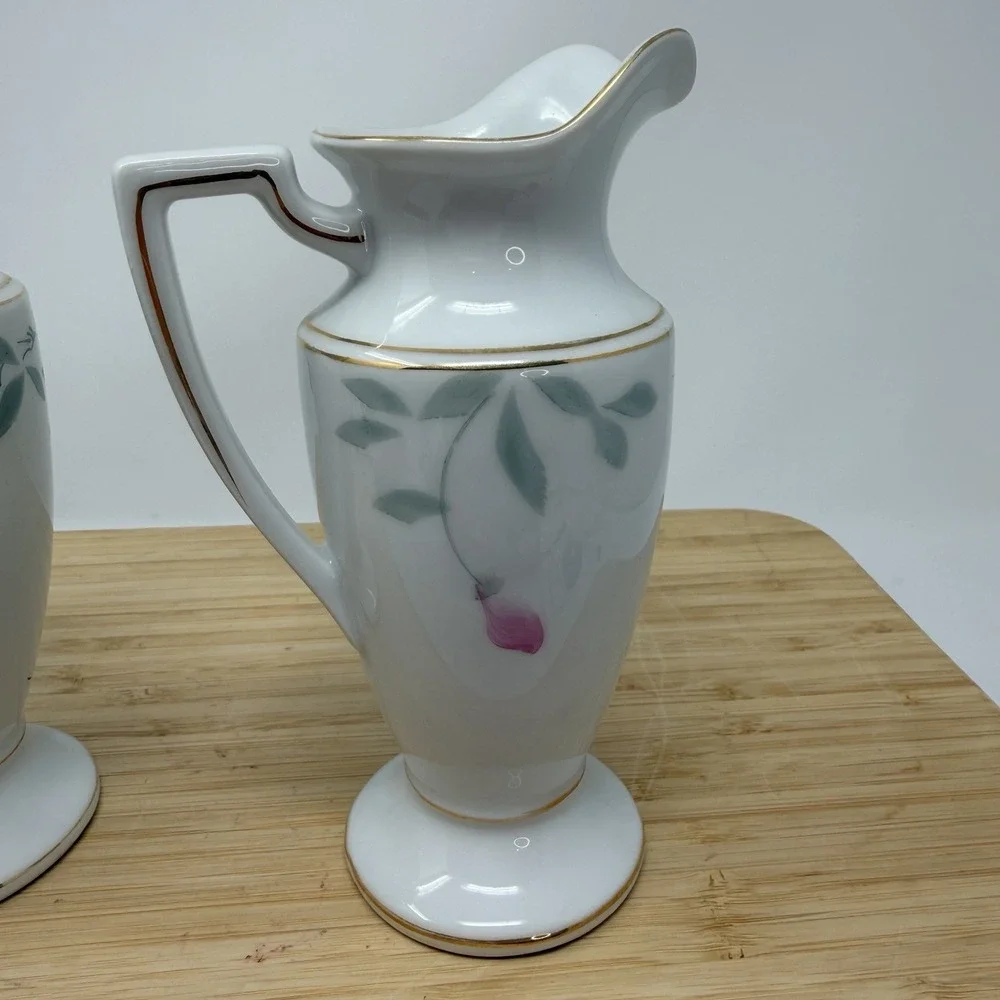 Vintage Noritake‎ Azalea Berry Sugar Shaker & Creamer Red Stamp 19322 Japan
